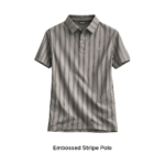 Embossed Stripe Polo