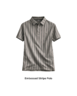 Embossed Stripe Polo